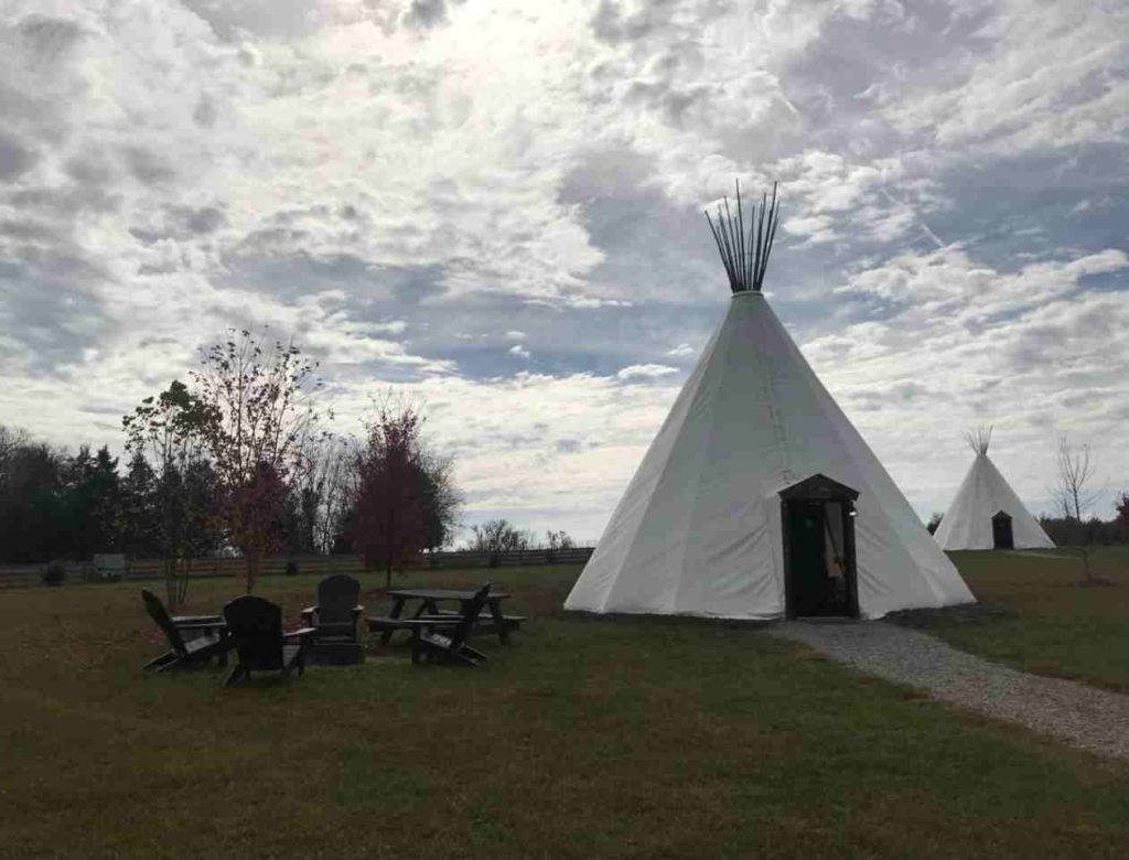 Tipi at Sandy rivers Outdoor Adventures